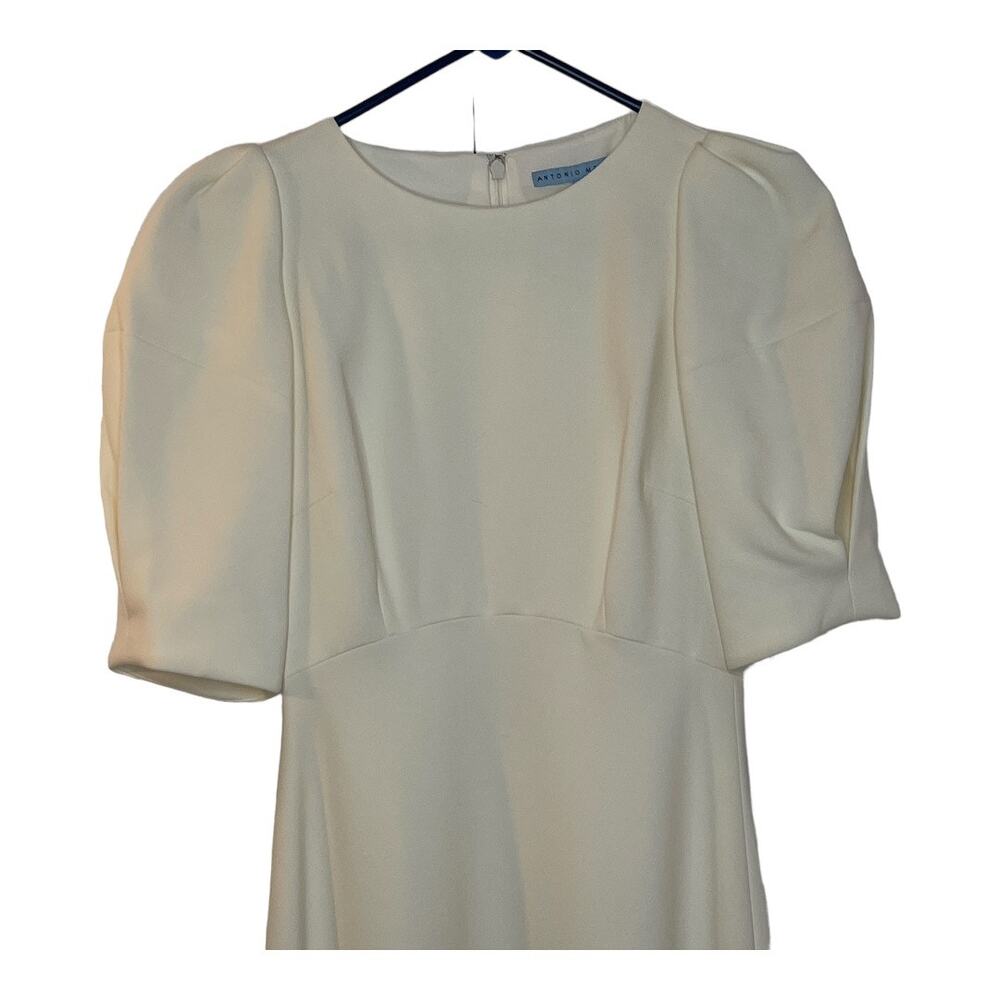 Antonio Melani New Ivory Misty Garden Half Sleeve Lined Midi Dress Size 2 - Picture 2 of 6